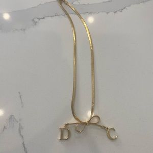 Pre-owned Christian Dior Vintage bow chocker necklace